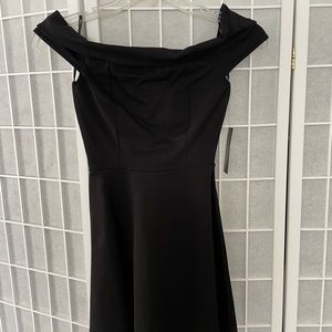 Lulus black dress, slightly off shoulder